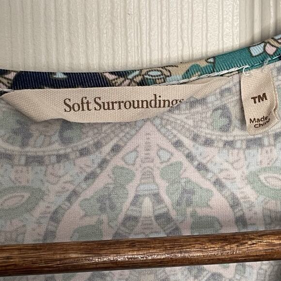 Soft Surroundings Paisley Print Sleeveless Maxi Dress Size M Tall Boho - Picture 5 of 7